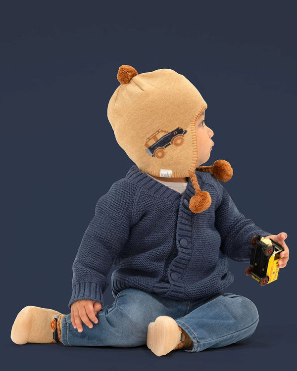 toddler wearing Organic Earmuff Storytime