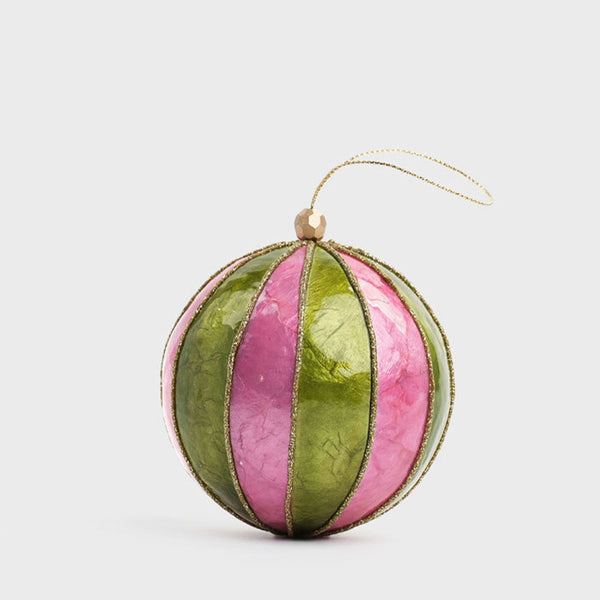florabelle-stripe-handpainted-capiz-bauble-green-pink