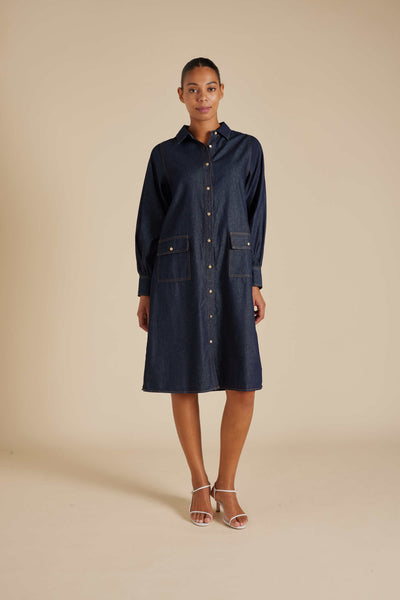 Carrie Dress - Indigo