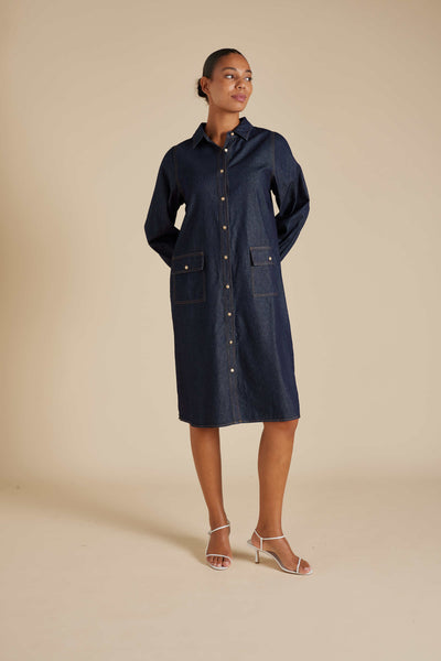 Carrie Dress - Indigo