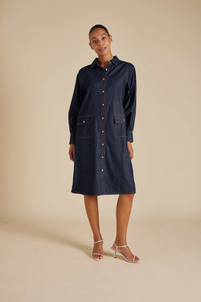 Carrie Dress - Indigo