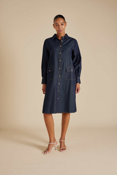 Carrie Dress - Indigo