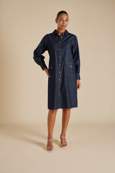 Carrie Dress - Indigo