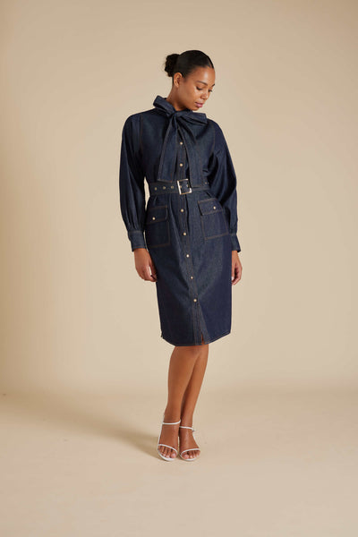 Carrie Dress - Indigo