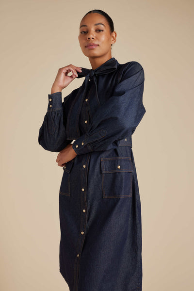 Carrie Dress - Indigo