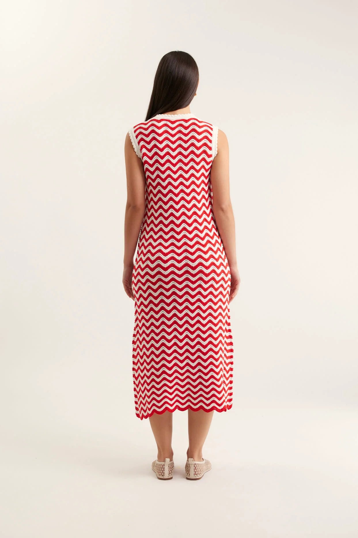 Riva Dress - Red White