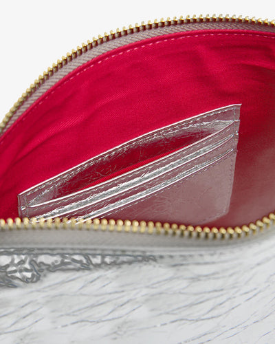 Alexis Crossbody - Silver Crinkle