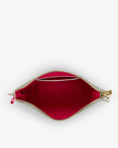 Alexis Crossbody - Silver Crinkle