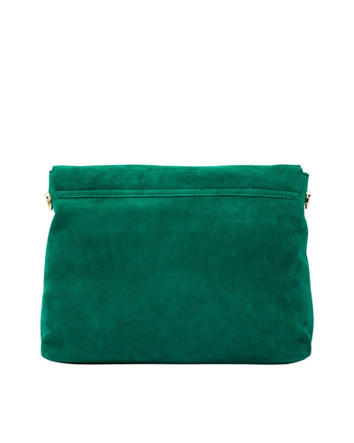 Amber Shoulder Bag - Emerald Suede