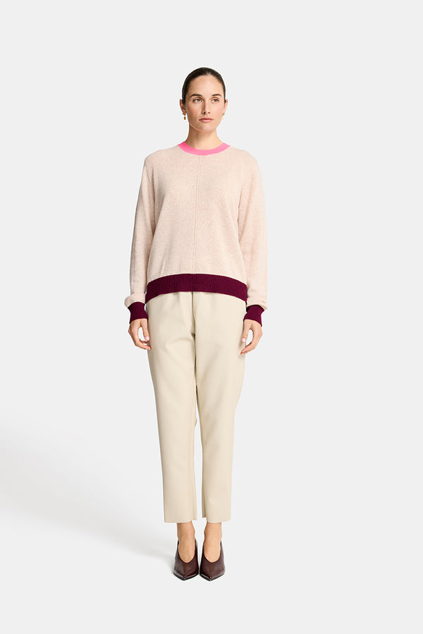 Hallie Crew Neck - Blush Mix