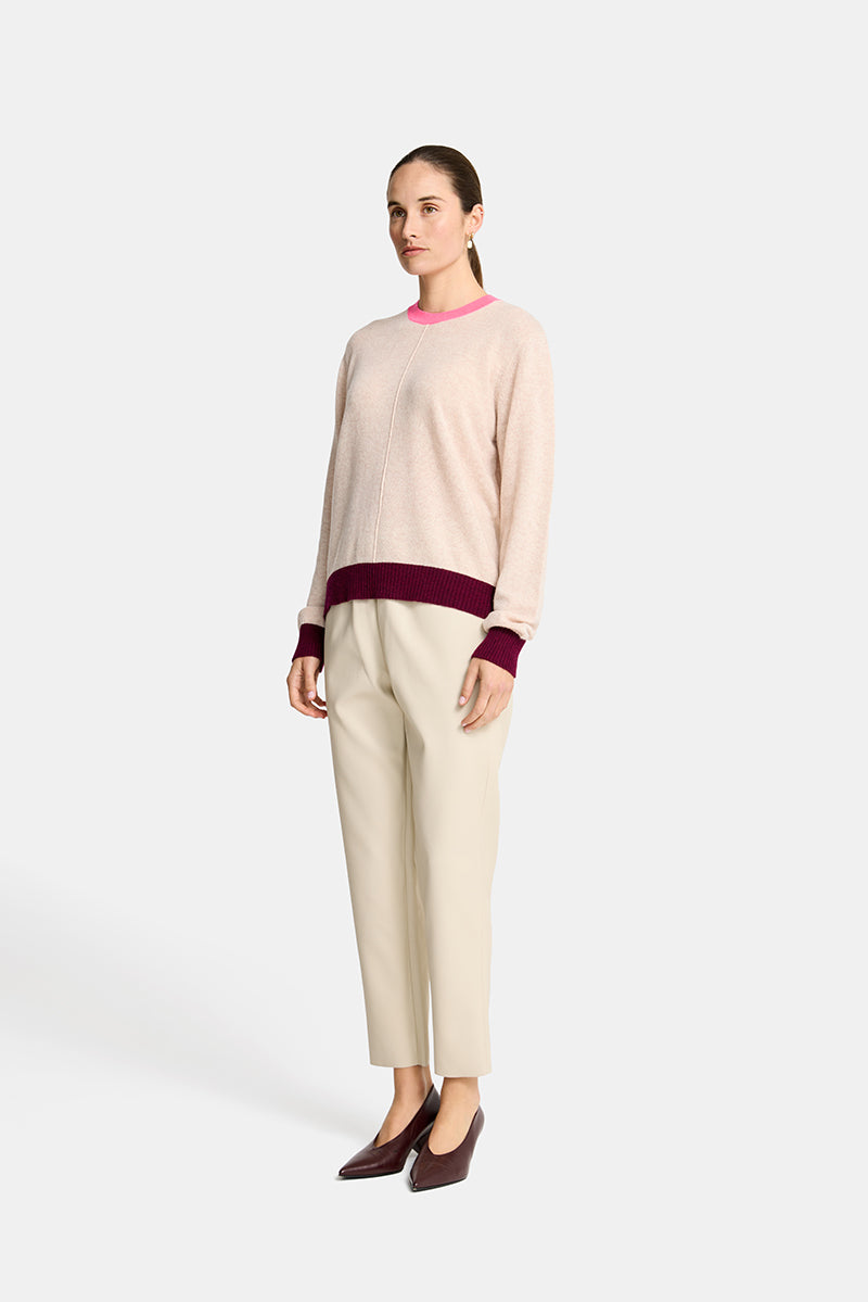 Hallie Crew Neck - Blush Mix