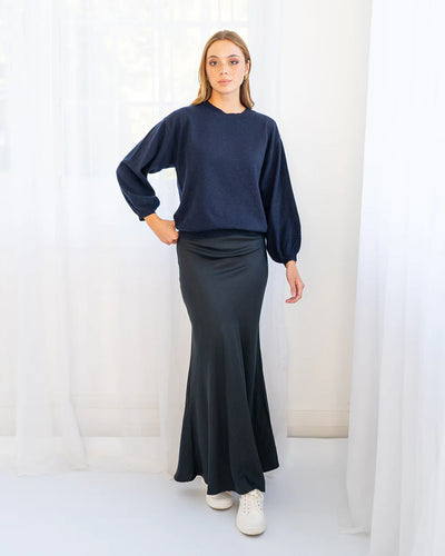 Josephine Bias Skirt - Navy