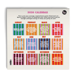 Bad on Paper 2026 Calendar (Small, Square)