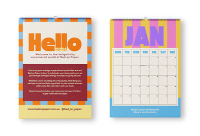 Bad on Paper Calendar 2026 (Spiral Medium)
