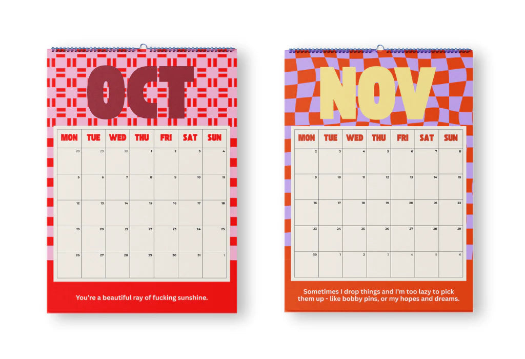 Bad on Paper Calendar 2026 (Spiral Medium)