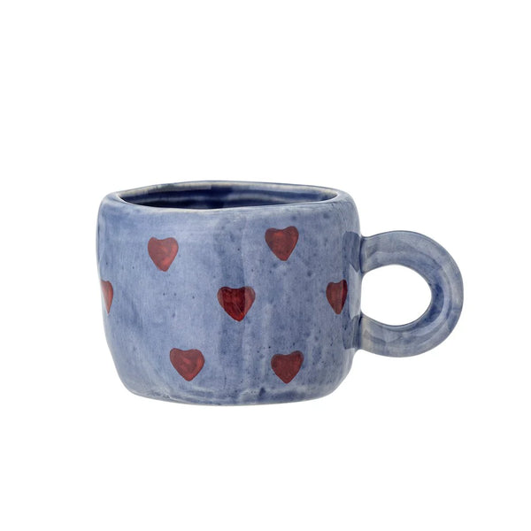 Nini Cup Stoneware - Blue Hearts