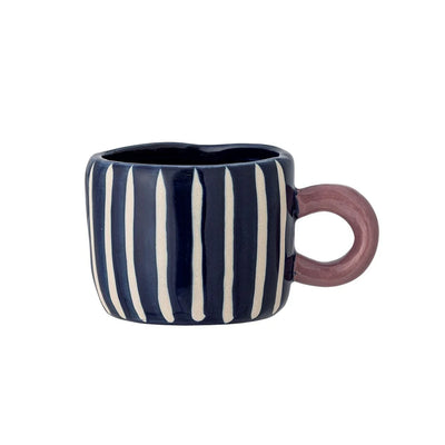 Nini Cup Stoneware -  Blue Stripe