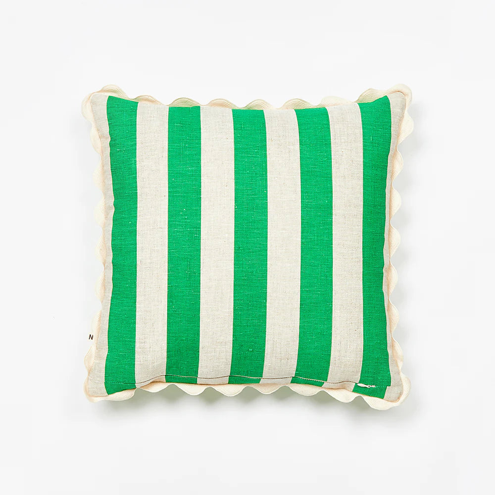 Bold Stripe Cushion - Green 50cm