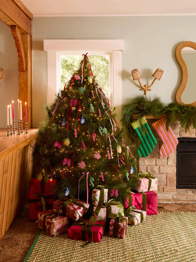 Bon Bon Pink Beaded Christmas Decoration