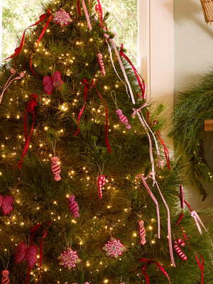 Bon Bon Pink Beaded Christmas Decoration