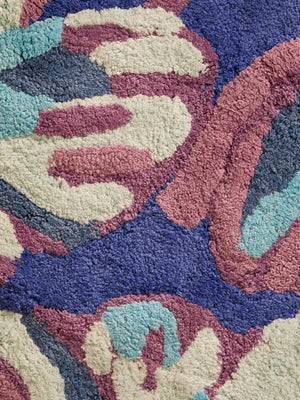 Dutch Floral Blue Bath Mat