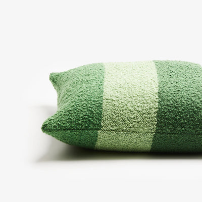 Boucle Green Wide Stripe 60cm Cushion