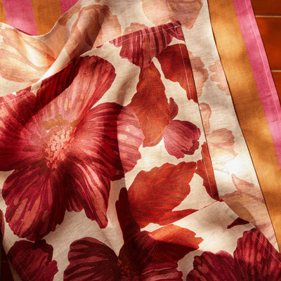 Leon Cerise Tea Towel