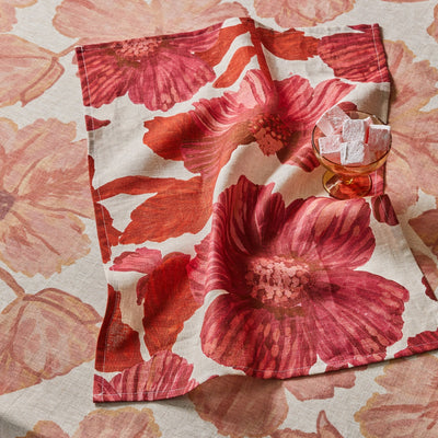 Leon Cerise Tea Towel