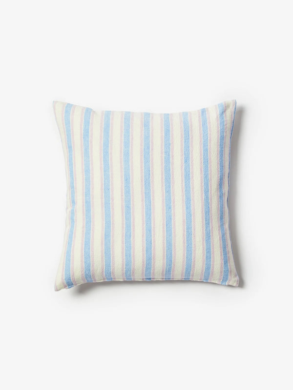 Linear Blue 50cm Linen Cushion