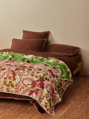 Lupin Multi / Marigold Leaf Quilted Throw