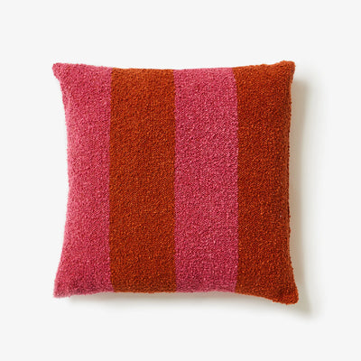 Boucle Magenta Wide Stripe 60cm Cushion