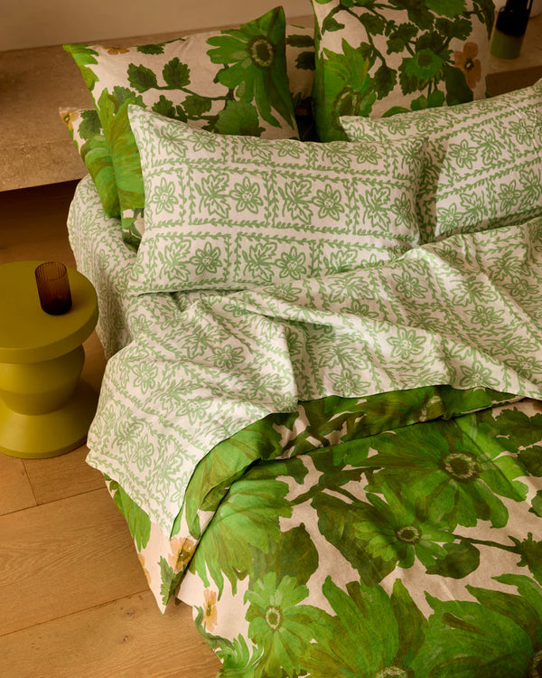 Marigold Leaf Linen Quilt Cover