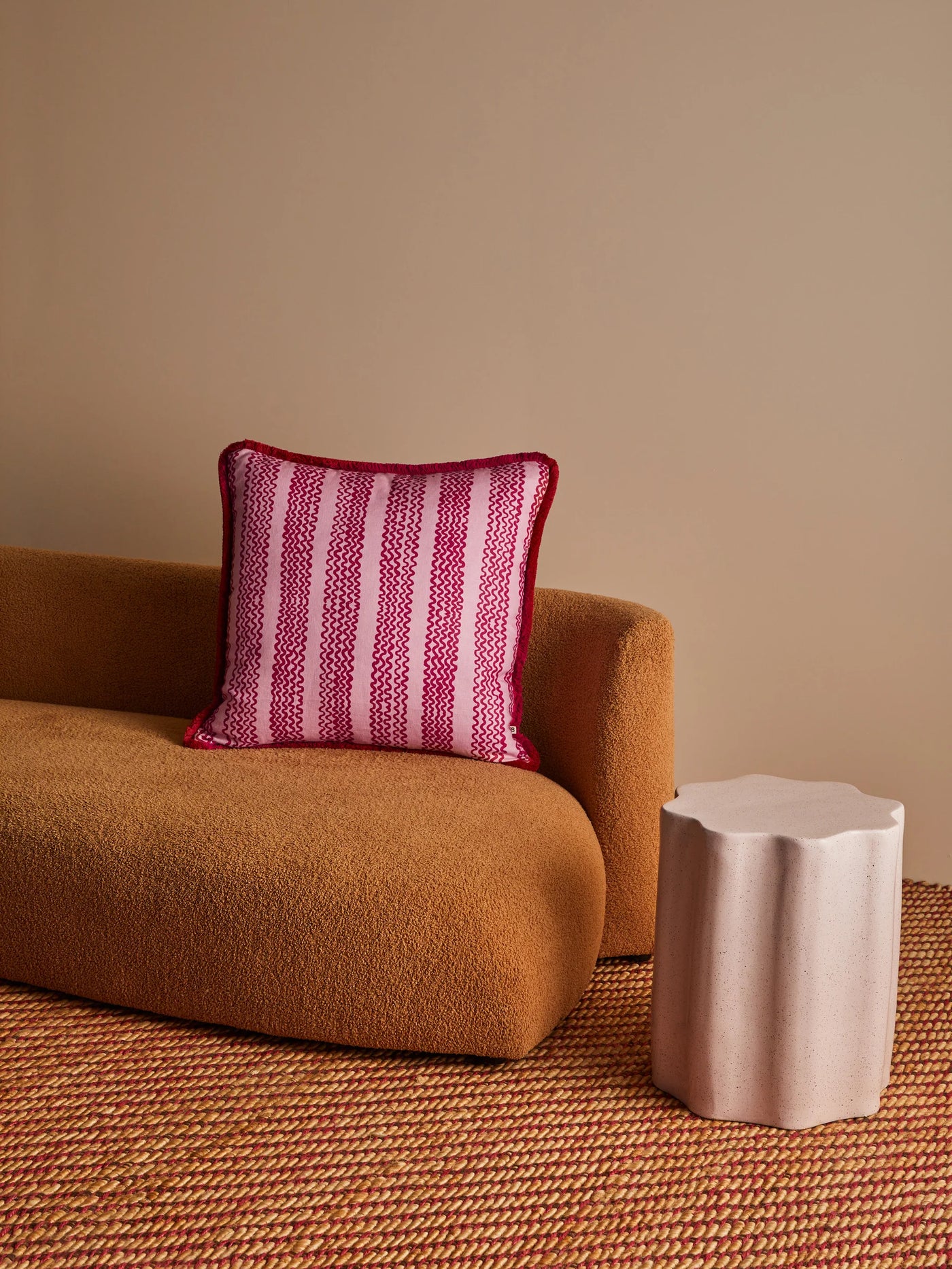 Mini Wave Pink 60cm cushion