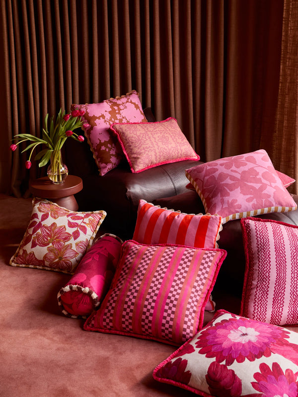 Mini Wave Pink 60cm cushion