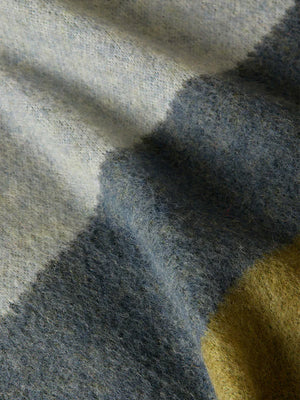 Mohair Geometric Throw - Green