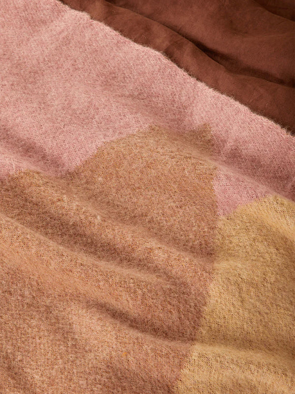 Mohair Geometric Throw - Pink