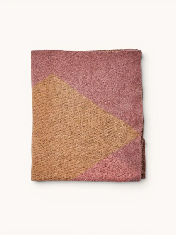 Mohair Geometric Throw - Pink
