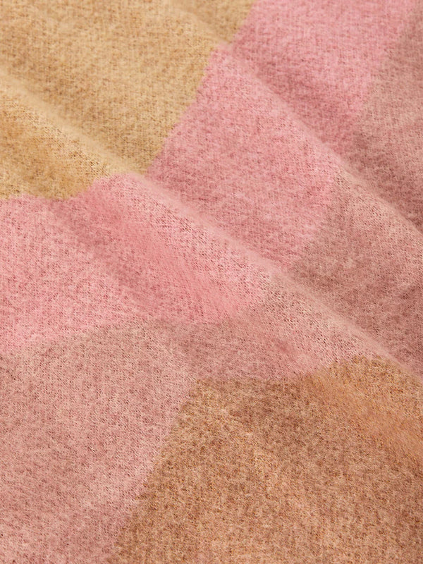 Mohair Geometric Throw - Pink