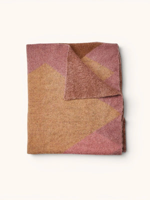 Mohair Geometric Throw - Pink