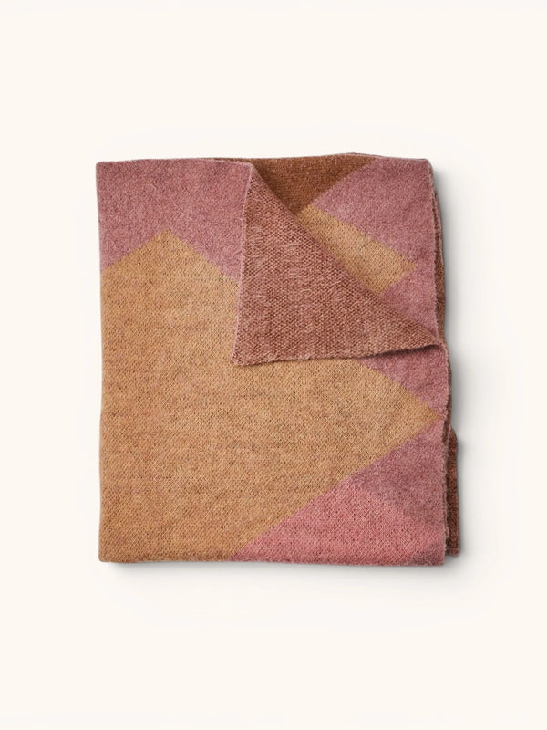 Mohair Geometric Throw - Pink