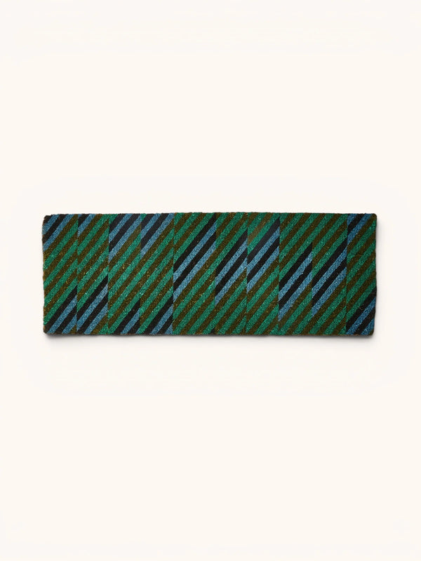 Patchwork Blue Green Long Doormat