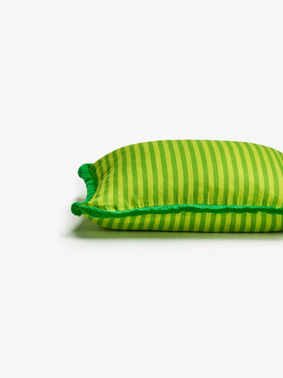 Pinstripe Lime 50cm cushion