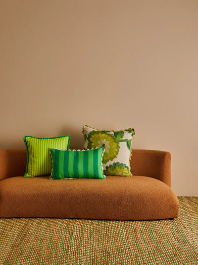 Pinstripe Lime 50cm cushion