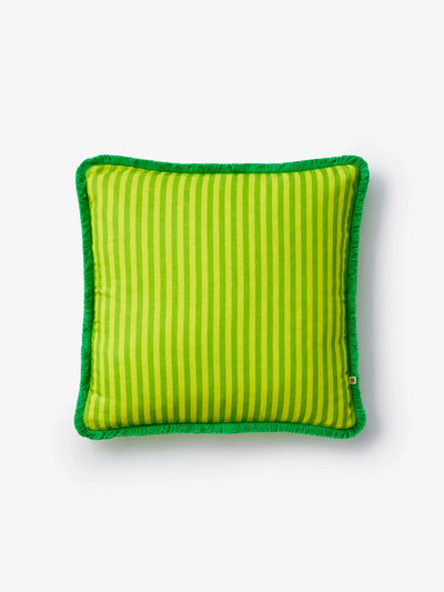Pinstripe Lime 50cm cushion