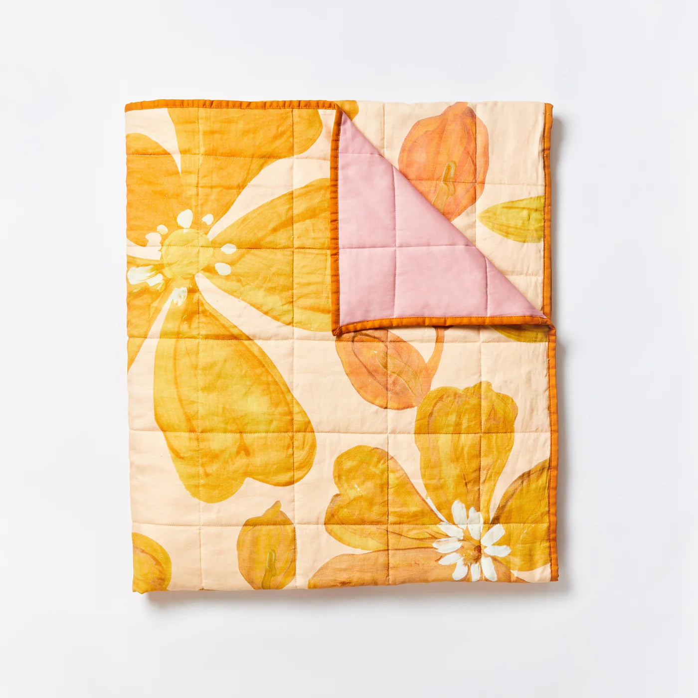 Quilted Throw Dogwood - Pink
