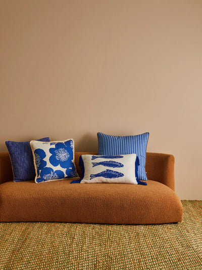 Sardines Blue 60x40cm cushion