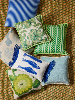 Sardines Blue 60x40cm cushion