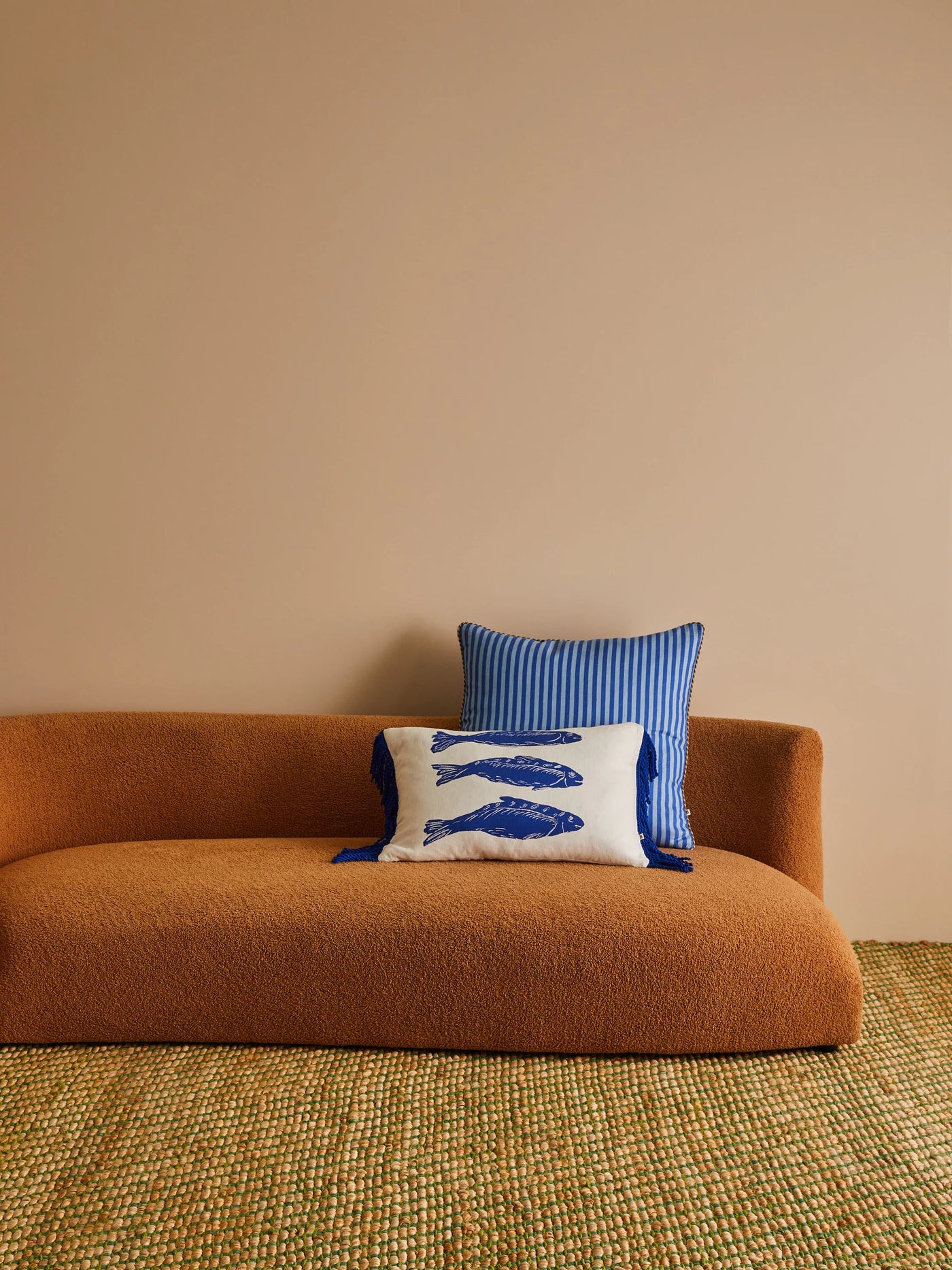 Sardines Blue 60x40cm cushion