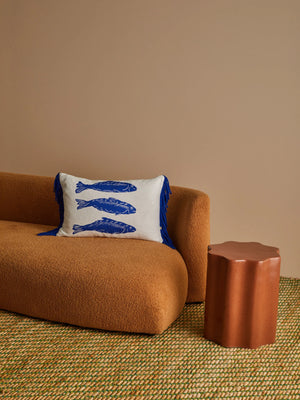 Sardines Blue 60x40cm cushion