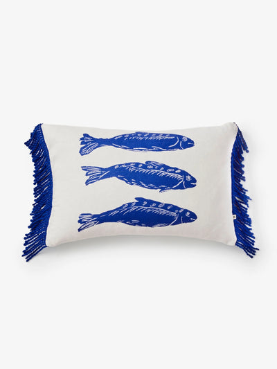 Sardines Blue 60x40cm cushion